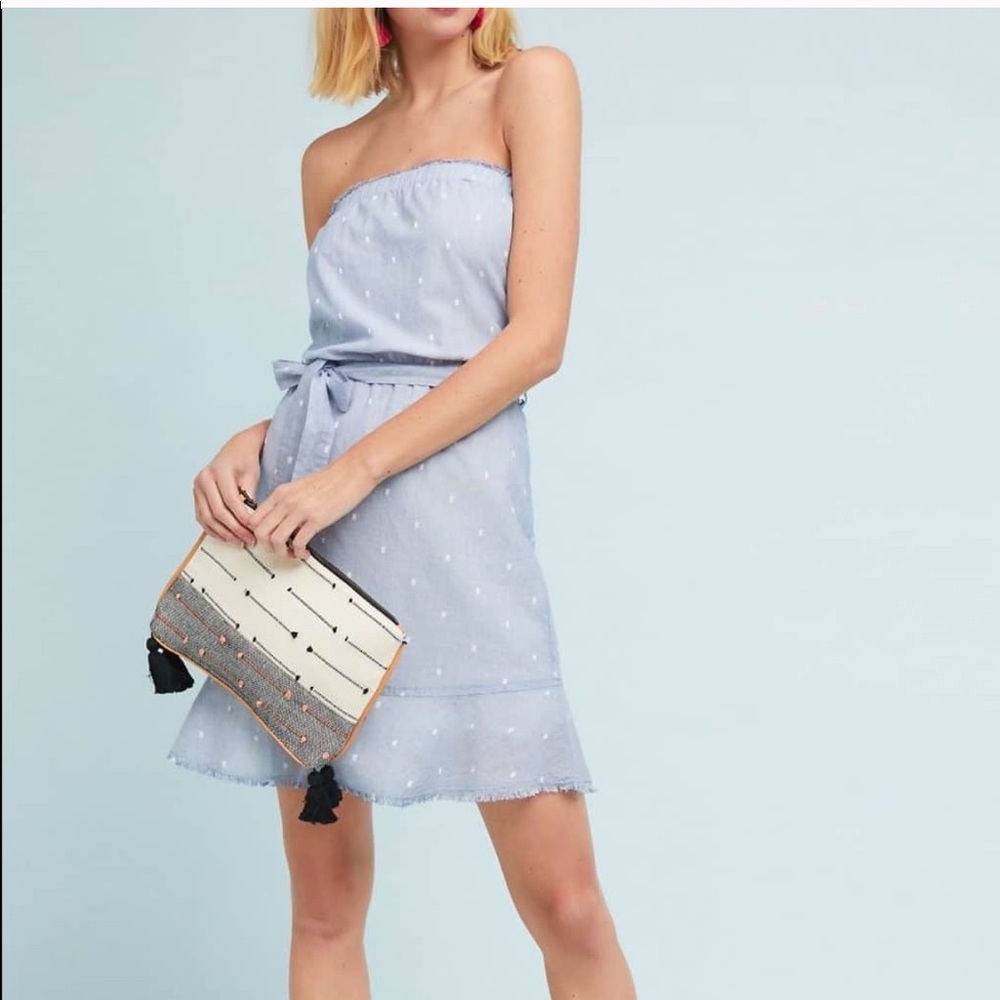 Anthropologie Cloth & Stone Clip-Dot Dress, Small